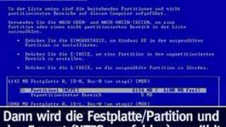 Windows XP  Festplatte Formatieren [upl. by Carmel]