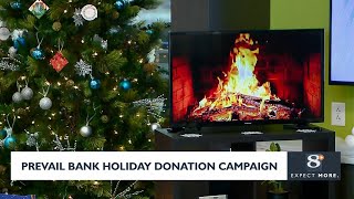 Prevail Bank hosting donation matching holiday fundraiser [upl. by Ttirrem276]