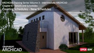 Creating Schedules – New Schedules  ARCHICAD Training Series 3 – 3752 [upl. by Kling603]