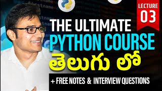 The Ultimate Python Course  L3  Python vs C  Ravindrababu Ravula [upl. by Anifares]