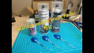 Airbrush Farbe und Klarlack Test  Glanz und Widerstand Test  German [upl. by Leverett787]