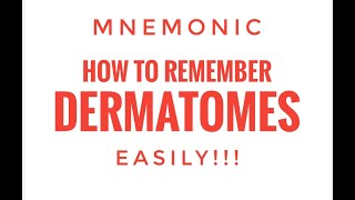 How to remember Dermatomes easily [upl. by Sillig]