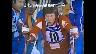 Hans Kniewasser 2 Platz Kitzbühel FIS Alpine Ski World Cup Slalom 1974 1st Hansi Hinterseer [upl. by Josephine]