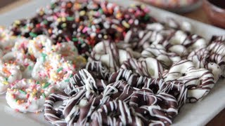 How to Make Chocolate Covered Pretzels  Tutorial [upl. by Siulesoj]