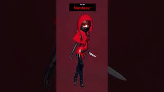 mm2 roles as outfits 🔪🔫 roblox dti dresstoimpress shorts [upl. by Aeneus]