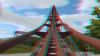 3D Glasses Roller coaster Red and Blue Amazing 3D ride Must need RED and BLUE glasses [upl. by Shuler191]