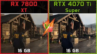 RX 7800 XT vs RTX 4070 Ti Super  FHD QHD UHD 4K [upl. by Eidnew207]