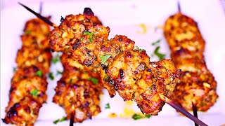 Baked Chicken Thighs Skewers Recipe  Easy Chicken skewers [upl. by Yv951]