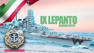 Tier IX LEPANTO  Kraken Unleashed  World of Warships [upl. by Palmore]