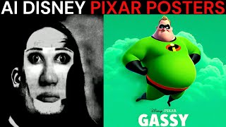 Mr Incredible Becoming Uncanny meme AI Disney Pixar posters [upl. by Neirrad]