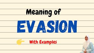 Daily vocabulary  Evasion Meaning  Vocabgram [upl. by Acirdna483]