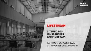 Sitzung des Innsbrucker Gemeinderats am 14 November 2024 [upl. by Shiverick]