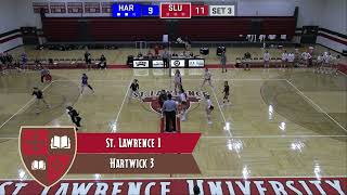 St Lawrence 1 Hartwick 3 St Lawrence 0 Oswego St 3 volleyball [upl. by Boardman]