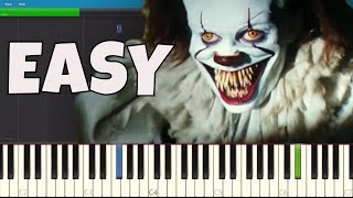 How To Play The Pennywise Dance  SLOW EASY Piano Tutorial  IT 2017 Soundtrack [upl. by Ruscio]