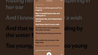 Too young by Alec Benjamin lyrics [upl. by Adehsar]