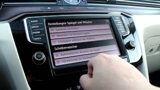 das neue VW Passat 8 Infotainment System  Das Car Menü und Einstellungen  Discover Pro [upl. by Lorita]