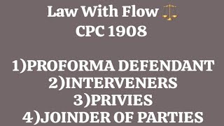 PROFORMA DEFENDANT IN A CIVIL SUITCPC 1908 IMPORTANT CPC TERMINOLOGY [upl. by Yleve]