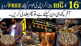 16 inch ka big size pizza hojaye FREE mein pizza [upl. by Yaned]