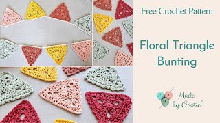 Triangle Bunting Crochet Pattern  Crochet Wall Hanging Pattern [upl. by Mufi381]