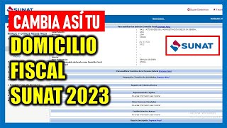 ¿Cómo cambiar mi domicilio fiscal SUNAT 2023 [upl. by Salta952]