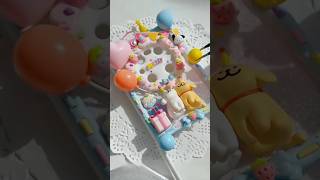 Puppys Birthday Decoden Phone Case decoden decodenphonecase diy kawaii cute foryou craft [upl. by Ahsotal]