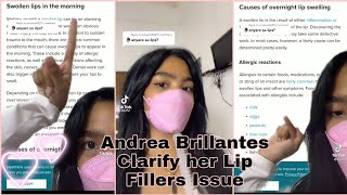 Andrea Brillantes Swollen Lip Fillers Issue TikTok [upl. by Hendrickson]