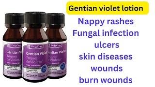 Gentian violet lotion ke fayde  how to use gentian violet  benefits and side effects [upl. by Meehyrb]