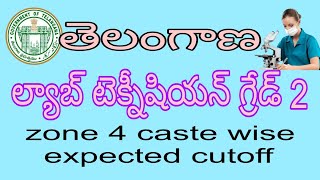 Telangana lab technician grade 2 zone 4 caste wise expected cutoff [upl. by Kenweigh]