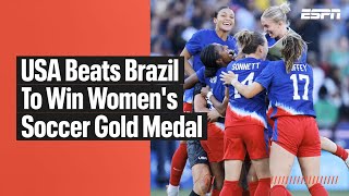 How USWNT beat Brazil to secure 5th Olympic gold medal 🥇 [upl. by Heger]