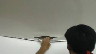 pvc stretch ceiling film Repair [upl. by Orhtej132]