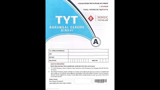 SONUÇ YAYINLARI TYT DENEME SINAVI SORU ÇÖZÜMLERİ 30072024 [upl. by Gapin]