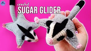 SUGAR GLIDER  Step by Step Crochet Pattern [upl. by Alasteir]