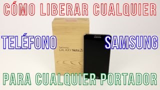 Cómo liberar cualquier teléfono Samsung para cualquier portador ATampT TMobile MetroPCS ETC [upl. by Atsyrt]