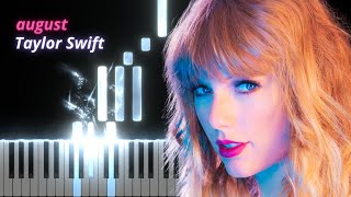 august by Taylor Swift 🎹🌟  EASY Piano Tutorial [upl. by Muire]