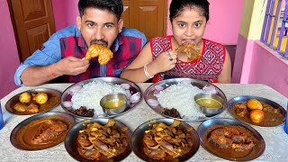 Chicken Leg PieceFish CurryEgg CurryRice Eating competition In Bengali  Food Challenge [upl. by Nohtan]