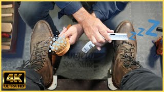 BEST SHOE SHINER  ANGELO SHOE SHINE ASMR [upl. by Etiragram]