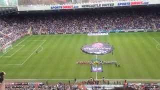 Newcastle United 0 Sunderland 3  Atmosphere  Players coming onto Pitch  HD 1080p [upl. by Noyerb380]