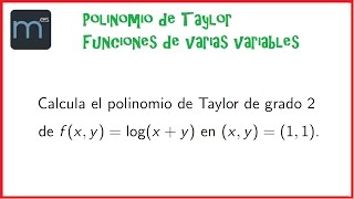 Polinomio de Taylor en varias variables Universidad [upl. by Sitsuj415]