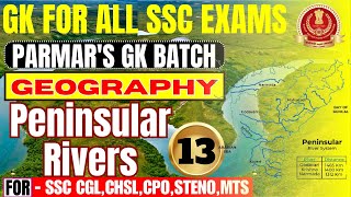 GK FOR ALL SSC EXAMS  The Peninsular Rivers  LEC 13  Parmar Sir [upl. by Svoboda]