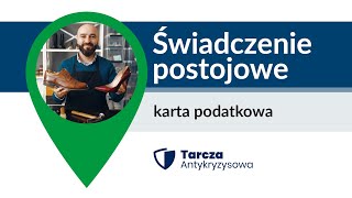 Karta podatkowa  świadczenie postojowe dla działalności gospodarczej Tarcza antykryzysowa [upl. by Kelila]