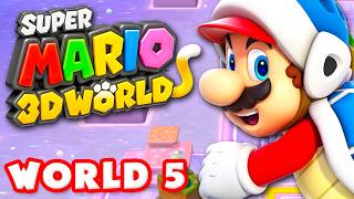 Super Mario 3D World  World 5 100 Nintendo Wii U Gameplay Walkthrough [upl. by Ysnat]