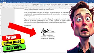 Como insertar una firma digital en Word Quitar fondo Cambiar Color firmas digital word [upl. by Cioban]