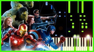 AVENGERS THEME  Piano Tutorial  Sheet Music [upl. by Nehtiek]