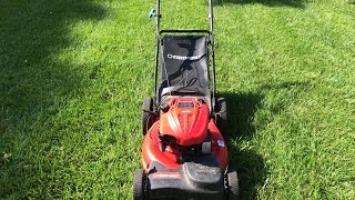 Troy Bilt Self Propelled 675HP BampS Engine Lawn Mower  Broken Leaking Gas Part I  May 30 2015 [upl. by Ainuj]