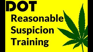 DOT Reasonable Suspicion Training Mandatory Online Supervisor Education [upl. by Ahseim]