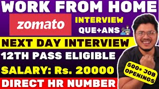 Zomato Work from home job for 12th Pass😍 Online jobs at home  Remote jobs  Earn money at home job [upl. by Noryak]