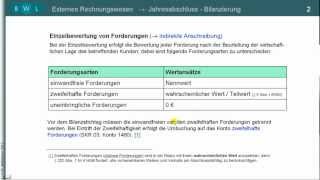 TEIL 2 indirekte Abschreibung auf Forderungen Einzelbewertung  Finanzbuchführung [upl. by Ativel]