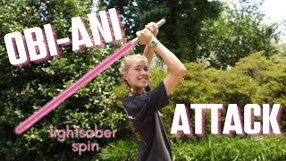 Learn the OBIANI ATTACK LIGHTSABER SPIN  Jedi Training [upl. by Lrub]