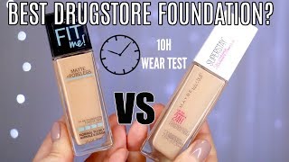 Maybelline Superstay Full Coverage Foundation VS Fit Me Review  Best Drugstore Foundation [upl. by Sucramat]