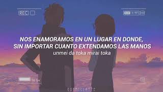 Sparkle  Radwimps 「Kimi no Na Wa」 【﻿Sub EspañolRomaji】 [upl. by Mallory]